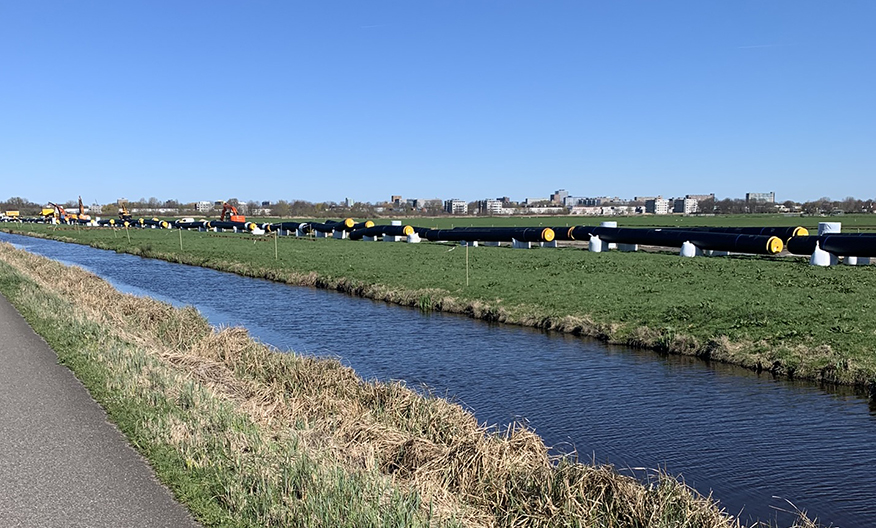 34 km of district heating pipelines in the Netherlands